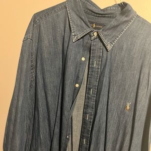 Polo Ralph Lauren Denim Long Sleeve Button Down Shirt